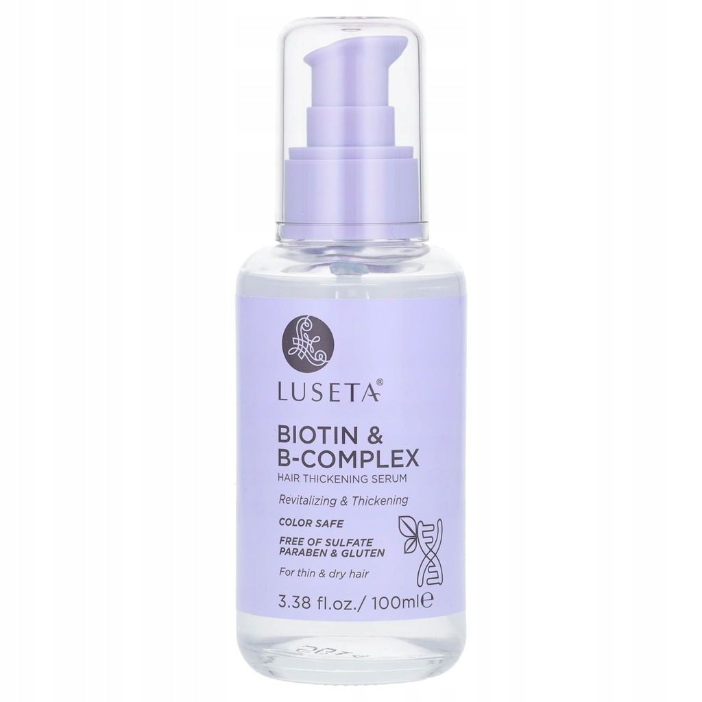 Luseta Beauty, Biotin & B-Complex, Hair Thickening Serum, For Thin & Dry Ha