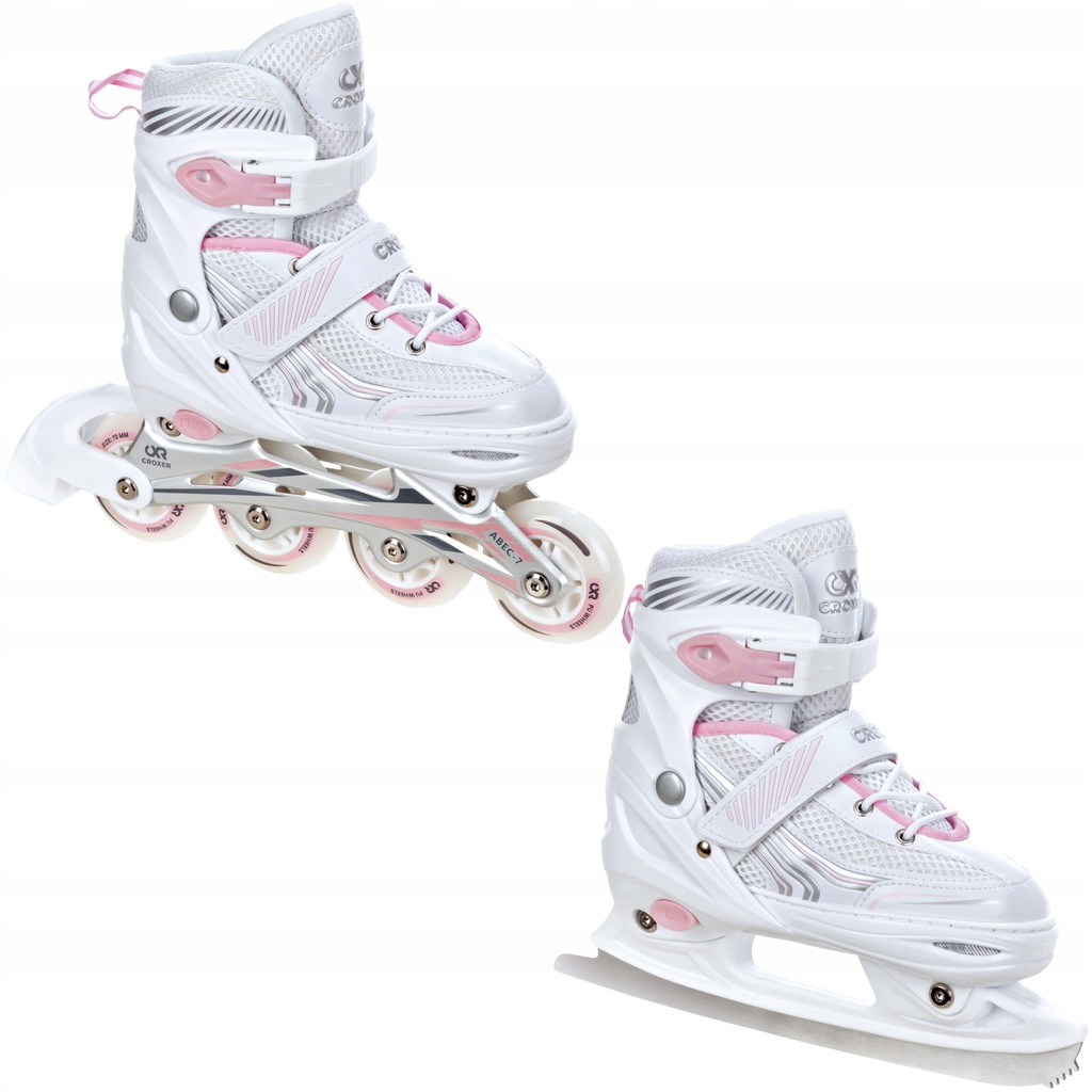 Rolki Łyżwy 2w1 Croxer Optima White/Pink 39-42