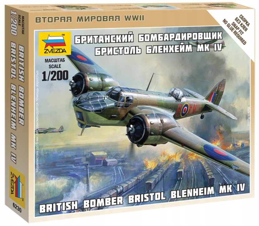 Zvezda 6230 1:200 BRITISH BOMBER BRISTOLBLENHEIM