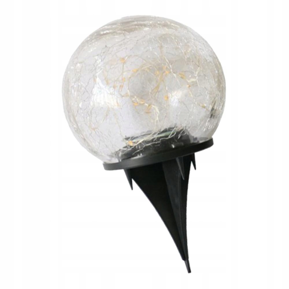 Solar Waterproof Glass Light for Garden Patio 12cm ZESTAW 2SZT.