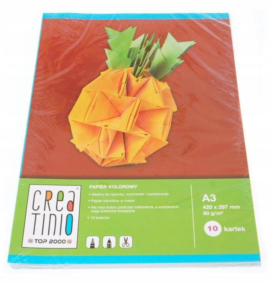 Papier kolorowy Creatinio A3 10k 80g