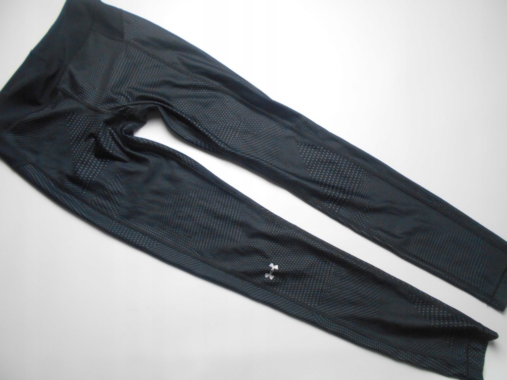 UNDER ARMOUR legginsy czarne szary wzorek S