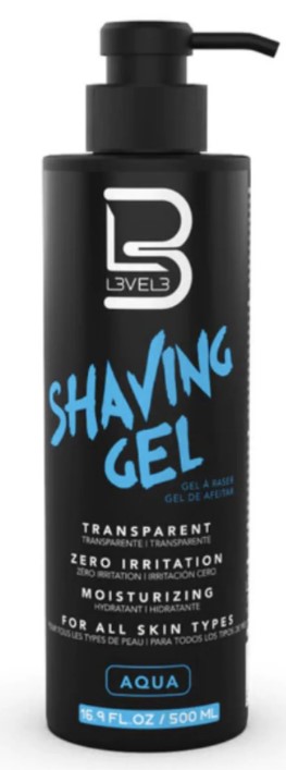 L3VEL3 Żel do golenia Shaving Gel Aqua Transparent przeźroczysty 500 ml