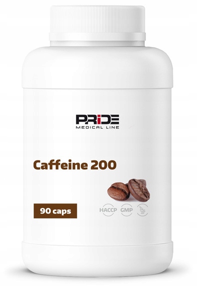 CAFFEINE 200mg MOCNA CZYSTA KOFEINA 90kaps ENERGIA