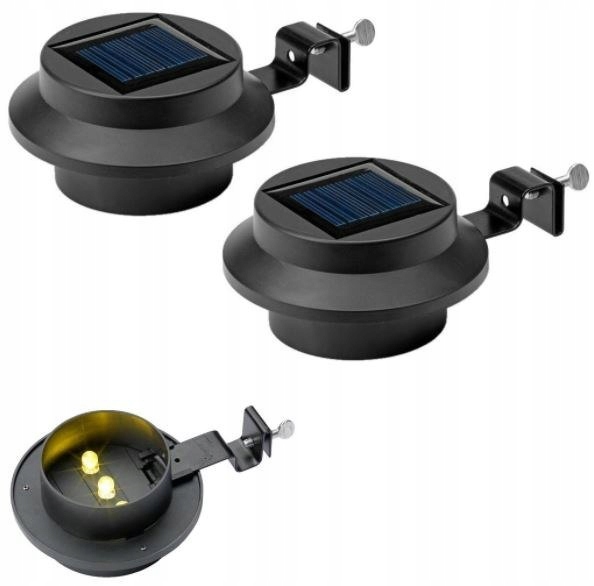 Lampa dom solarna oświetlenie LED 2szt rynnowe ryn