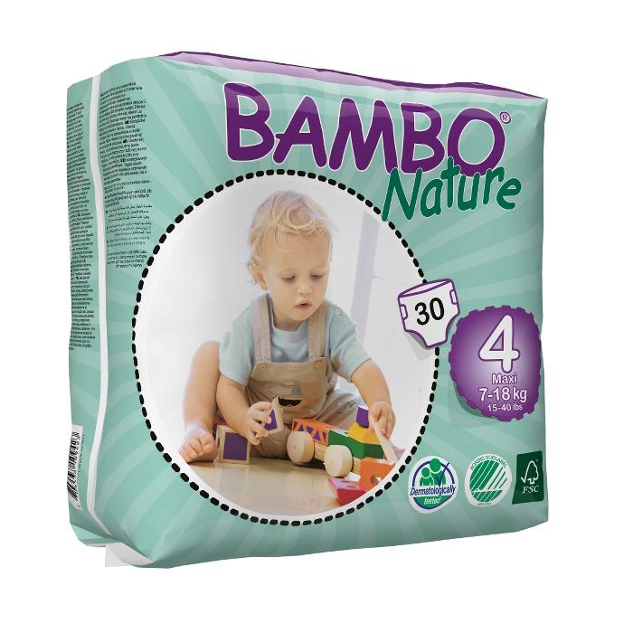 Bambo Nature pieluszki r.4 MAXI 7-18kg 180szt