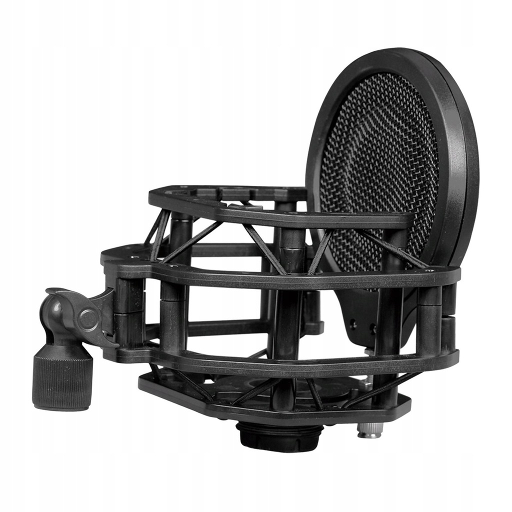 Microphone Shock Mount Mic Holder with Filter for Broadcasting Recording