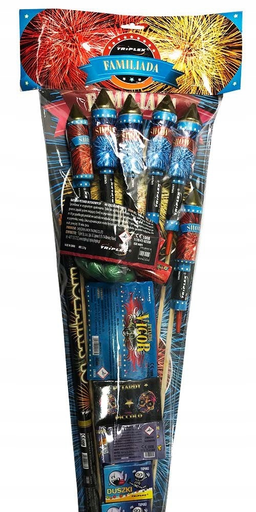 ZESTAW PIROTECHNICZNY FAMILIADA - TXR927 - 18 elementów - Triplex