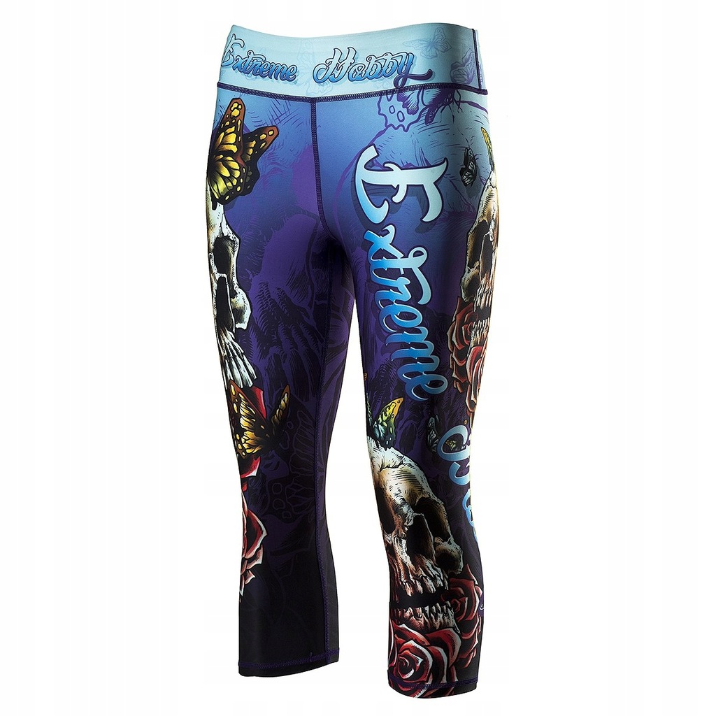 Legginsy sportowe MMA damskie SKULL II 3/4 XL