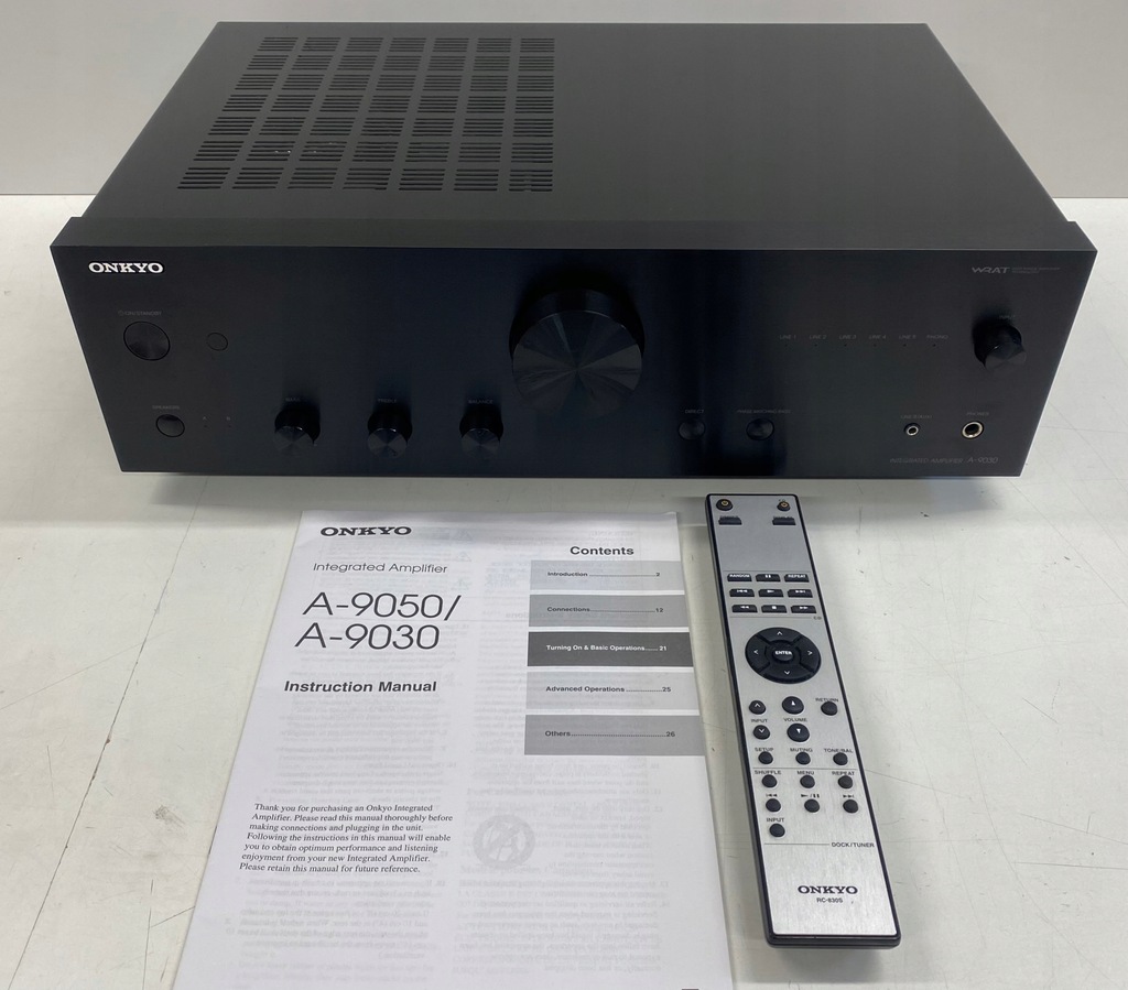 Wzmacniacz Stereo ONKYO A-9030, Super Stan, Pilot
