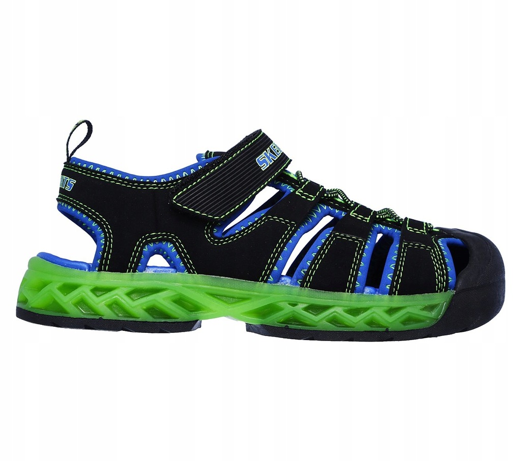 SKECHERS S LIGHTS SANDAŁY CHŁOPIĘCE RZEPY 29 FLA