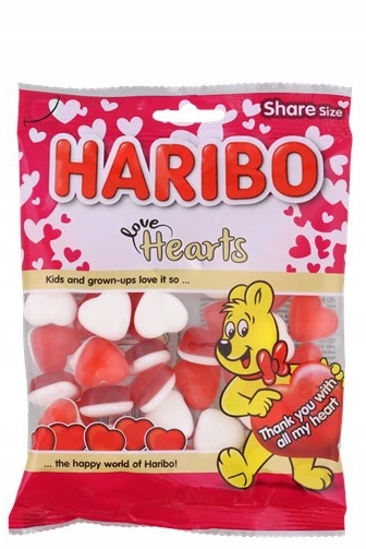 Żelki Haribo Serca Love Hearts 160g Walentynki