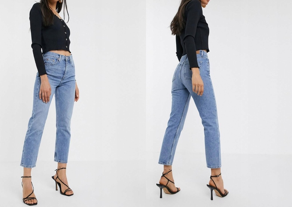 TOPSHOP SPODNIE JEANSOWE PROSTA NOGAWKA W30 L30