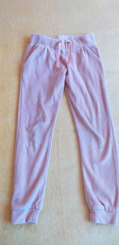 spodnie dresowe MAYORAL 128cm blady róż kieszonki