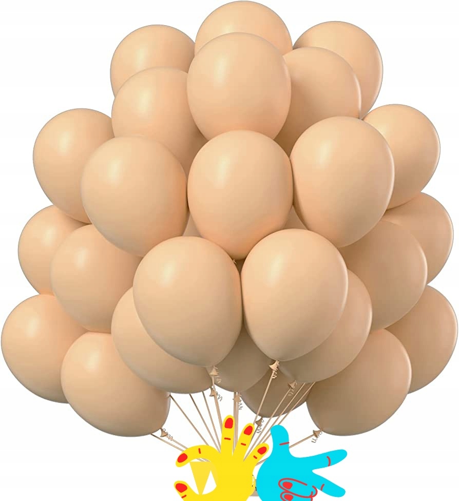Balony lateksowe Pastel Cieliste 10" 26cm- 30 szt