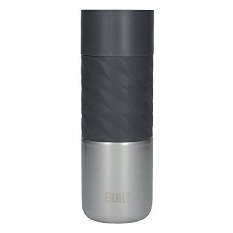 BUILT Hydration Stainless Steel Press Flask - Stal