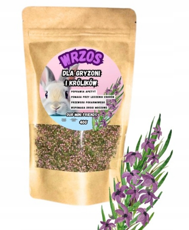 WRZOS SUSZONY ZDROWY UKŁAD POKARMOWY I MOCZOWY KARMA DLA KRÓLIKA I GRYZONIA