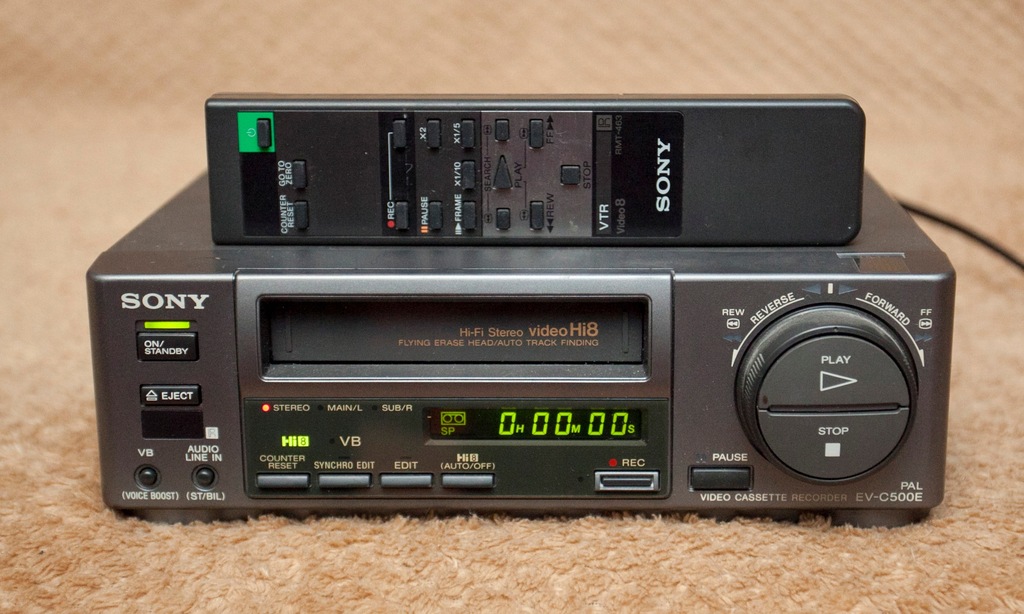 Hi8 Sony EVC500E _PILOT_TOP MODEL 8070286739 oficjalne archiwum Allegro