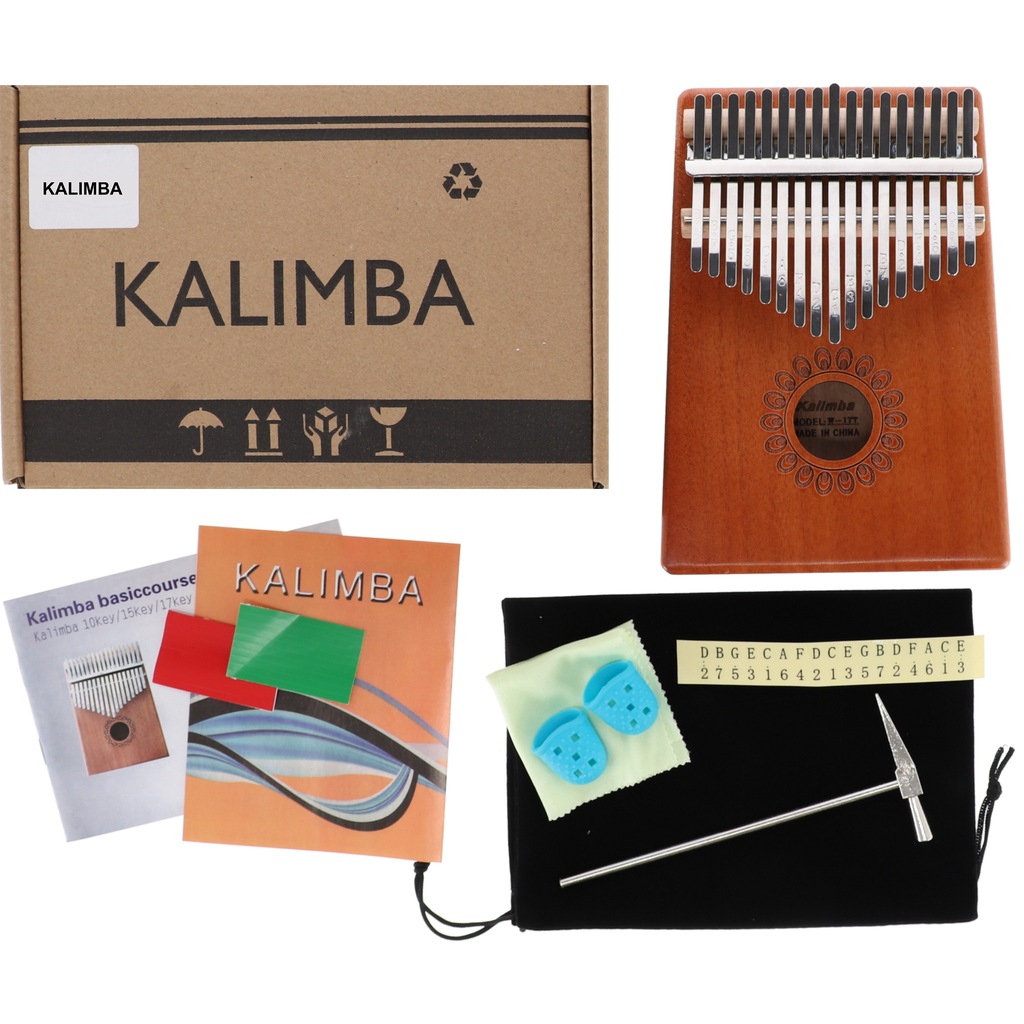 Kalimba zanza mbira instrument afrykański 17 klaw 12641023049