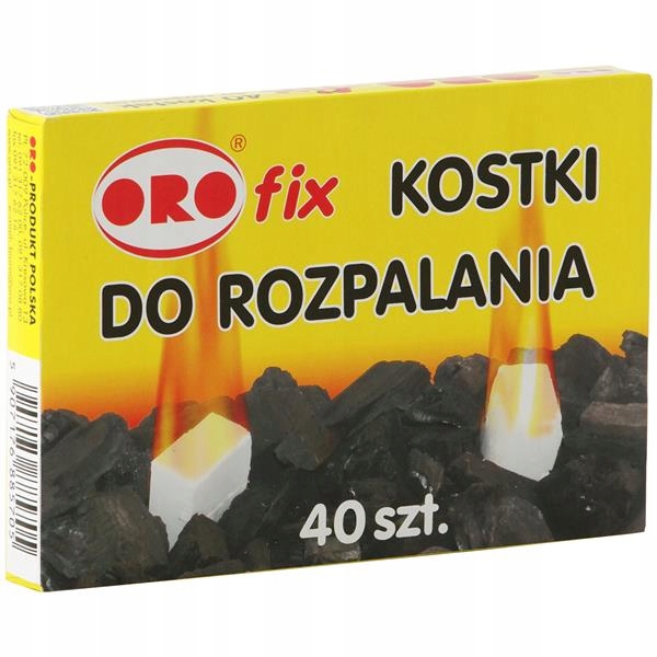 ORO BIAŁE KOSTKI DO ROZPALANIA PIECA KOZY 40szt