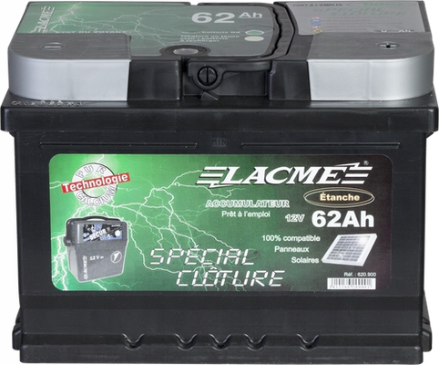 Batterie clôture 12V 62Ah - Lacmé