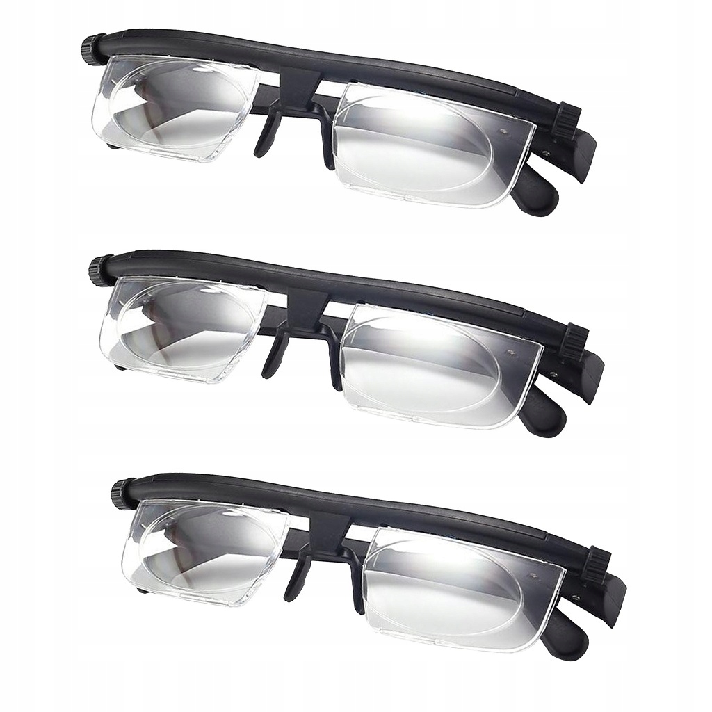 3 paczki Dial Regulowane okulary Zmienna ostrość,