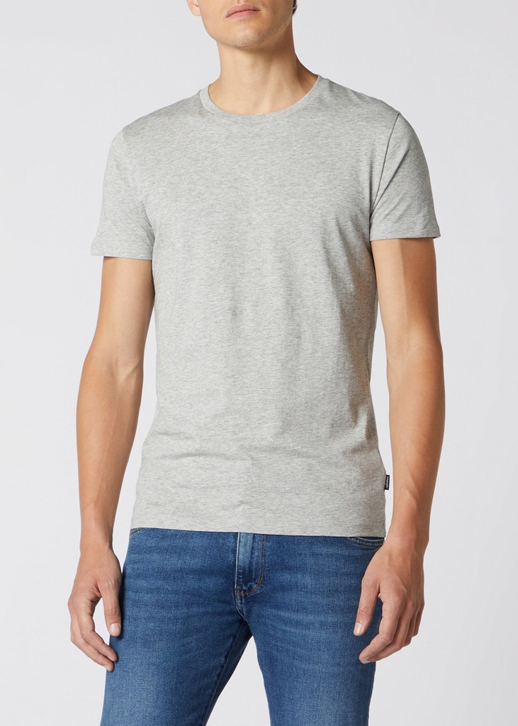 Wrangler 2 Pack Tee - Mid Grey Mele/White