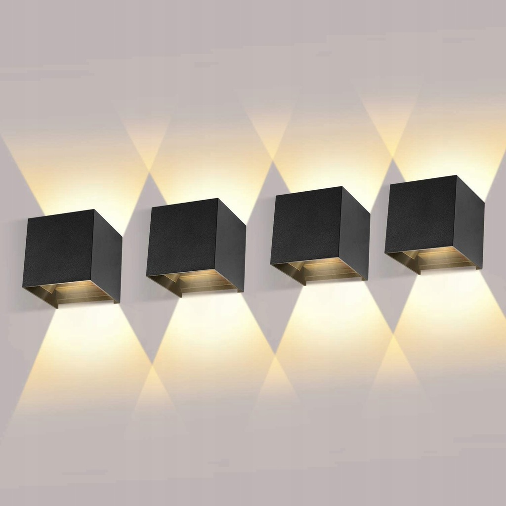 4x Lampa Elewacyjna LED Kinkiet Ogrodowy Regulacja