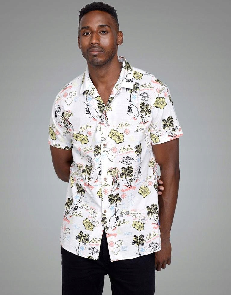 02E001 JACK&JONES__XXZ KOSZULA HAWAII PRINT__M