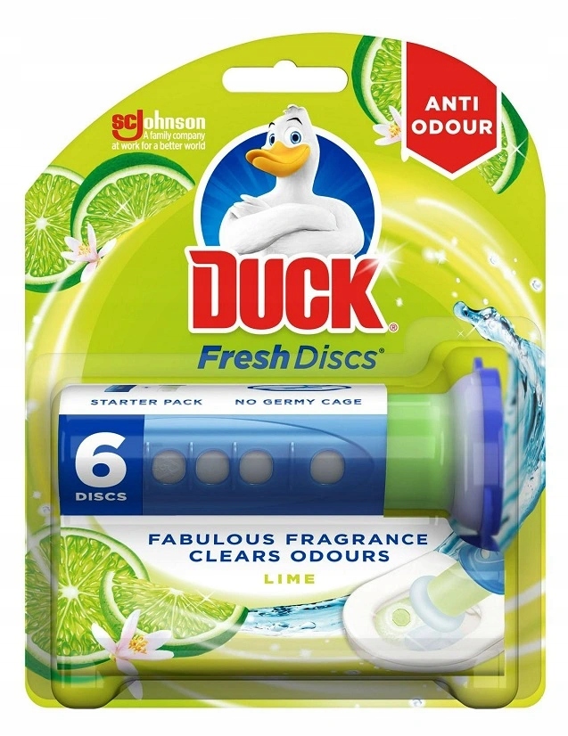 Duck Discs ŻELOWE Krążki 6szt. LIME WC Odświeża