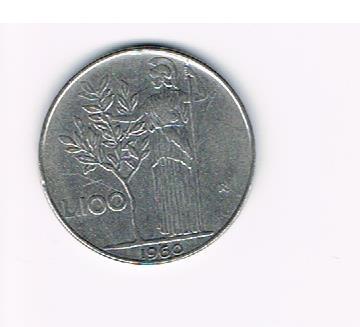 Włochy 100 lirów z 1960 r. przed euro