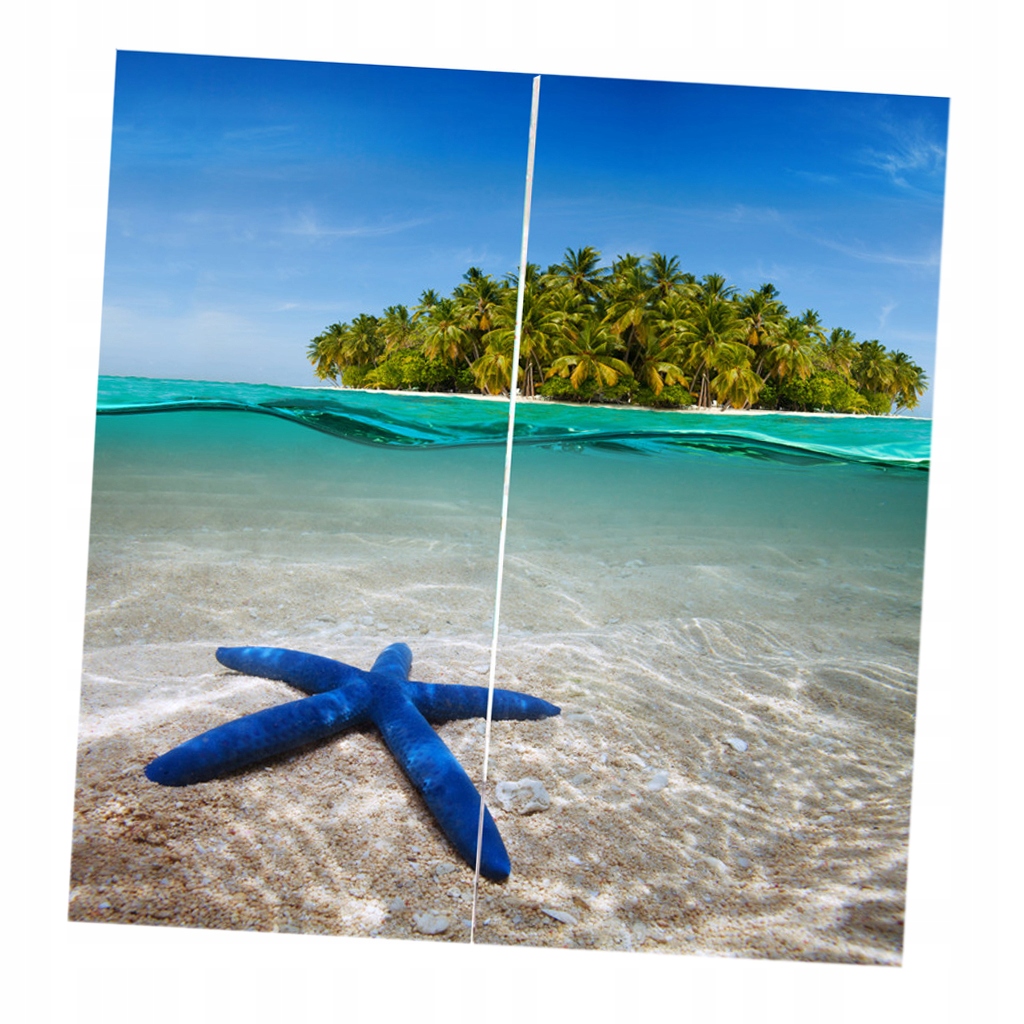 Zestaw 2 pięknych szalików kurtynowych niebieska