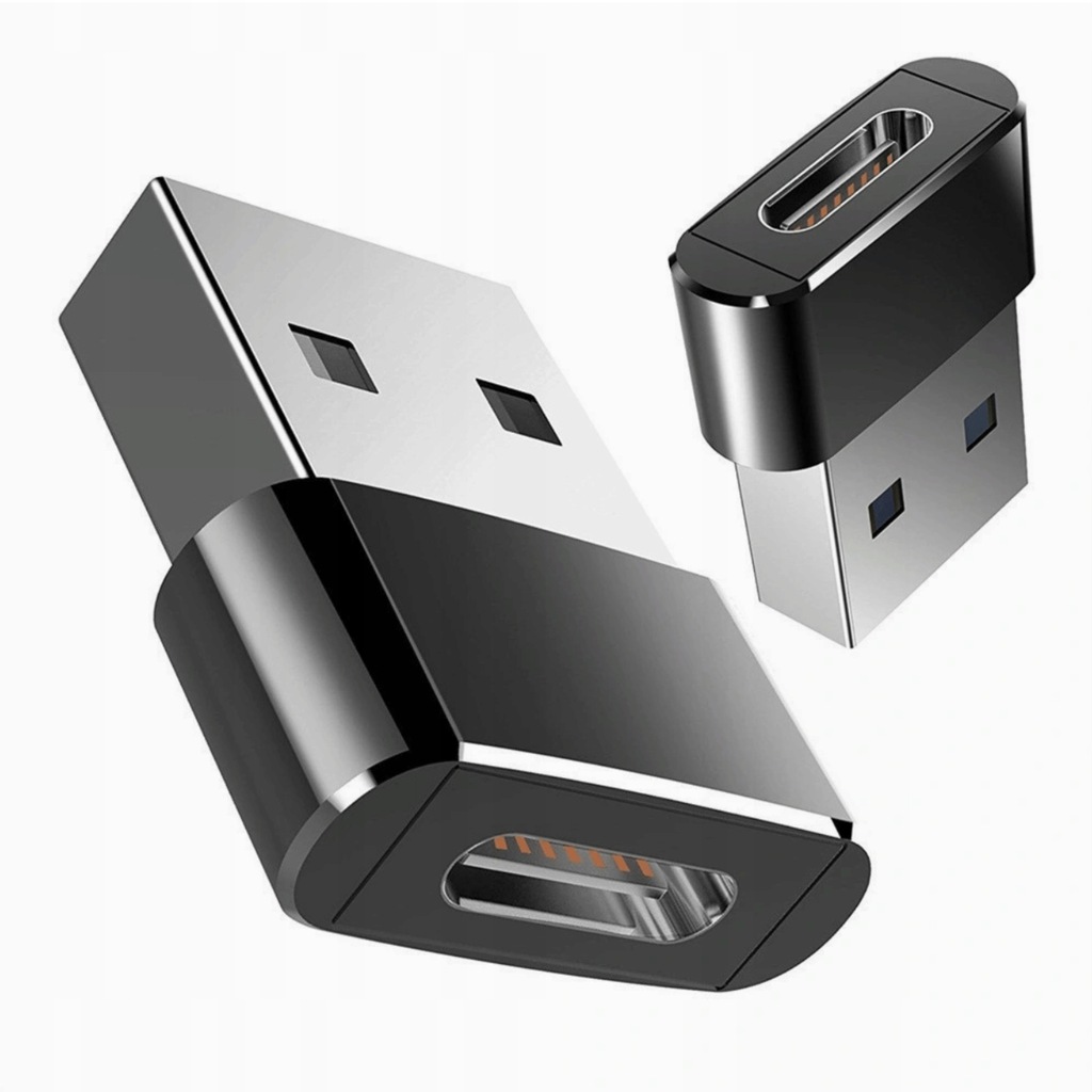 ADAPTER USB PRZEJSCIOWKA DO USB NA WEJSCIE TYPU C BLACK