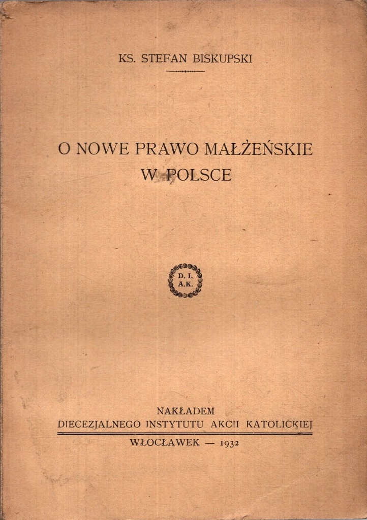 O nowe prawo małżeńskie w Polsce 1932 r. 12409001479 oficjalne