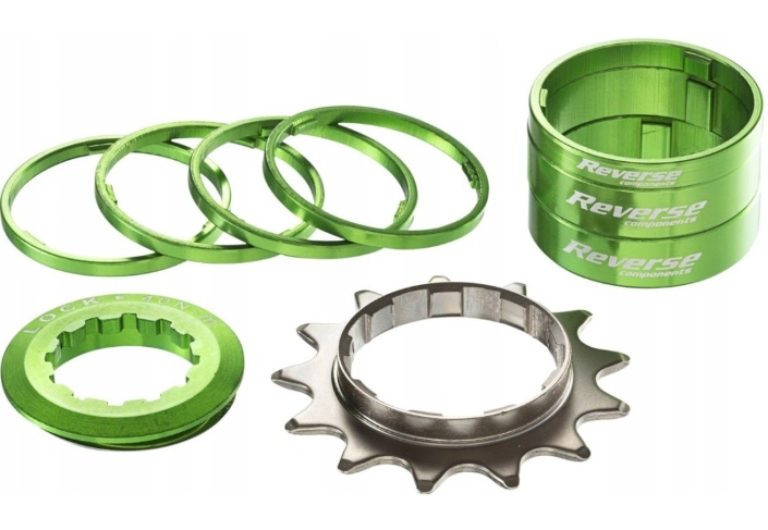 Adapter/Reduktor Kasety REVERSE SingleSpeed 13T Black Slopeduro zielony