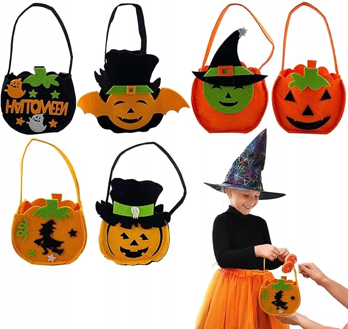 Torebki na przekąski Halloweenowe cukierki 6 szt