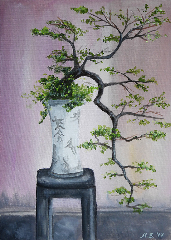 "Bonsai" - obrazek 21 x 29,7 cm