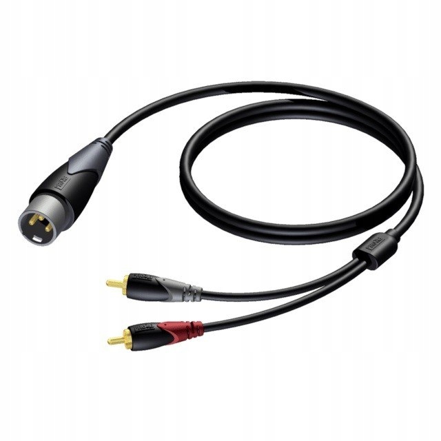 Kabel XLR Męski - 2x RCA/Cinch Męski 3 m - CLA703/