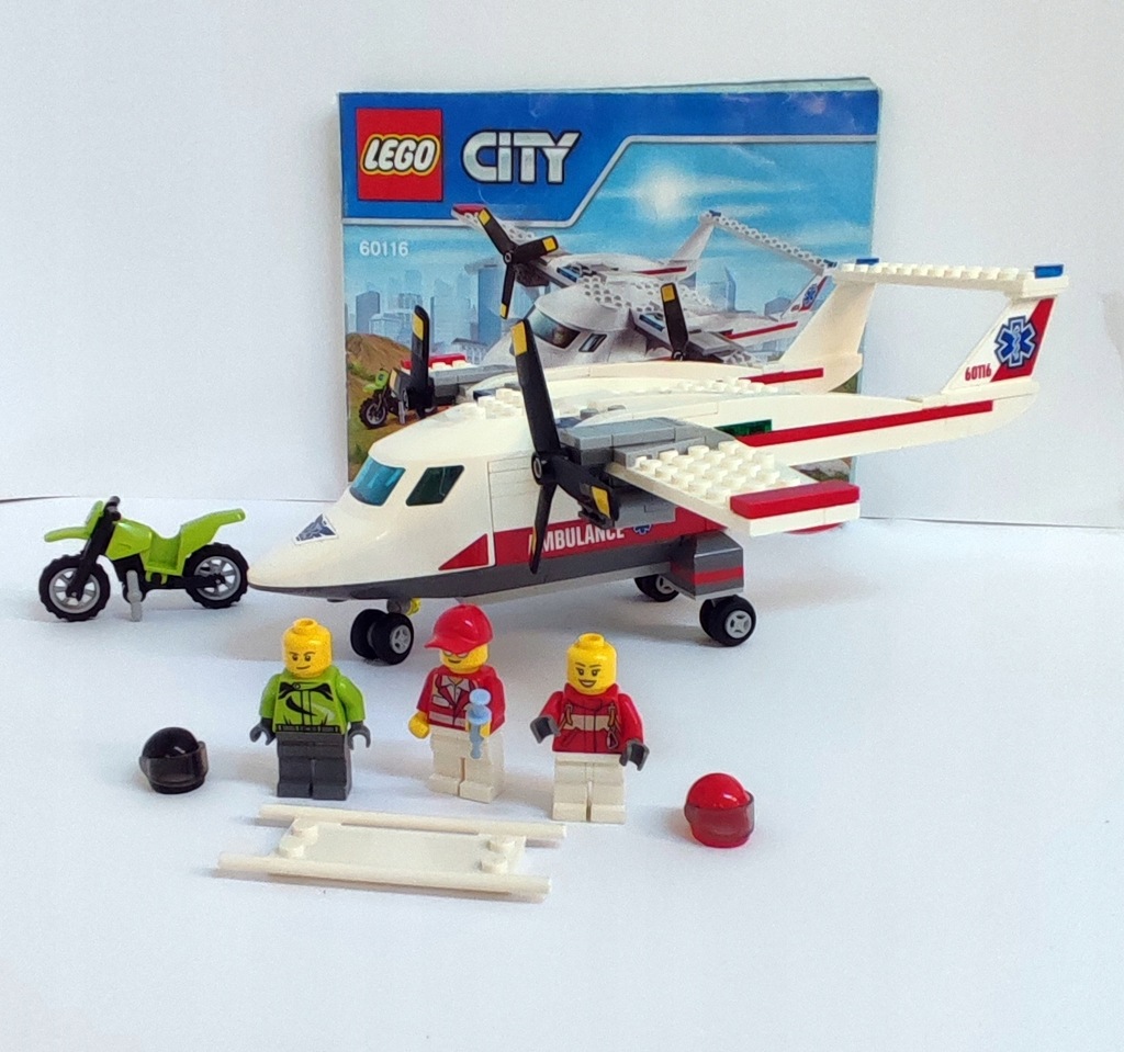 LEGO 60116 City - Samolot ratowniczy 100% komplet - 12522469871 - oficjalne archiwum Allegro