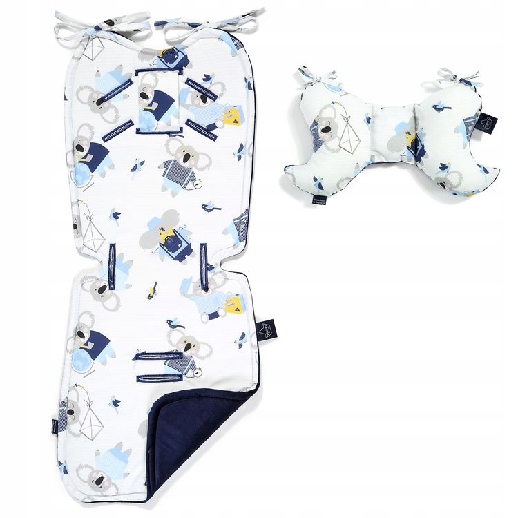 La Millou Stroller Pad Thic Hello World Royal Navy