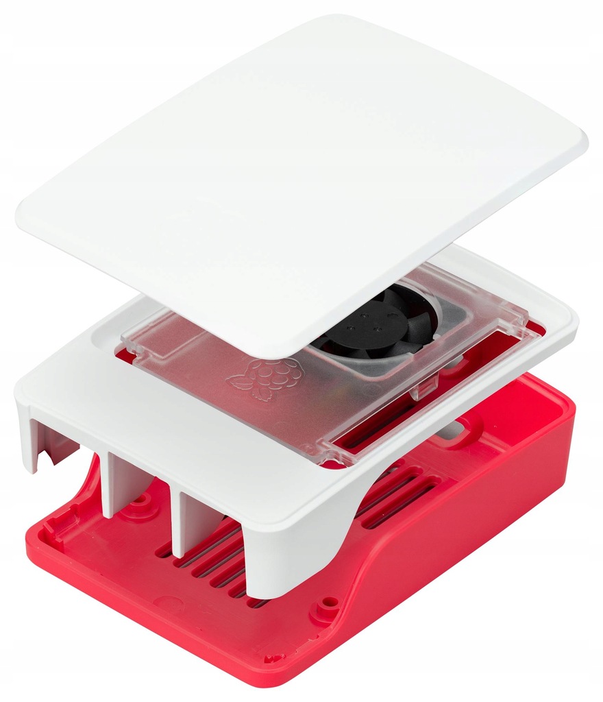 Raspberry Pi RASPBERRY PI5 CASE RED/WHITE ORIGINAL INCLUDING FAN