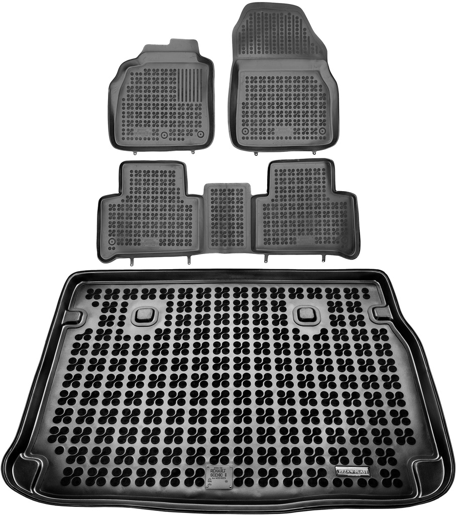 Renault Scenic II 0309 Bagażnik + dywaniki gumowe