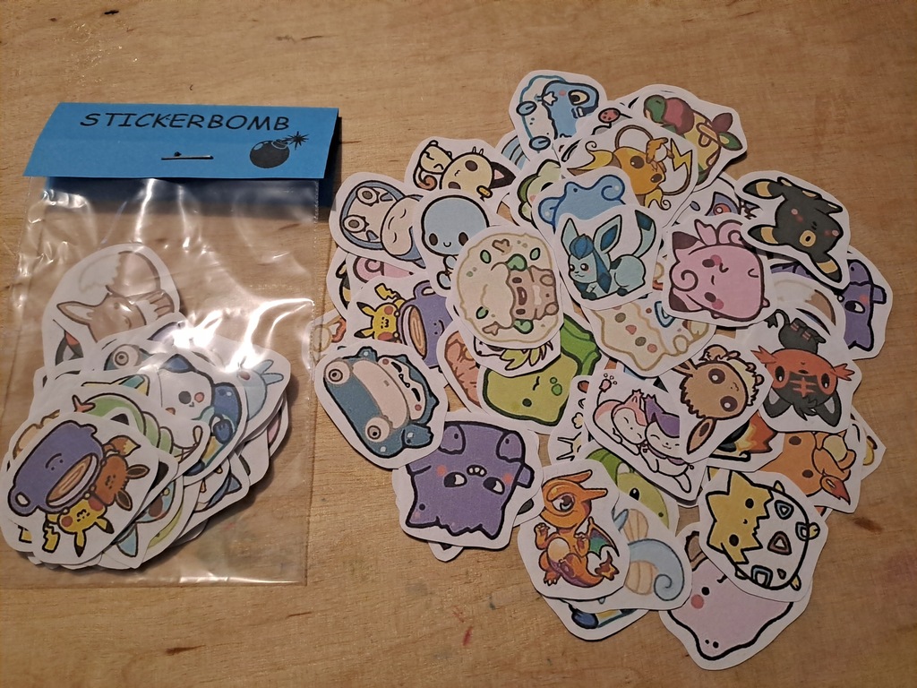 sticker bomb pokemon cute naklejki 50