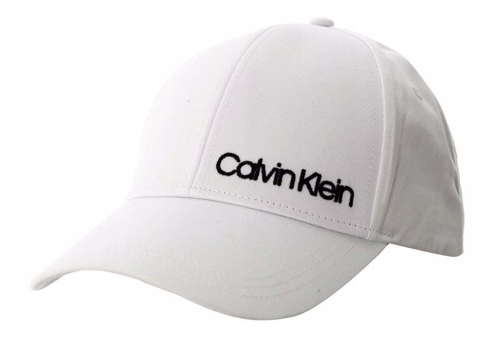 CALVIN KLEIN CZAPKA Z DASZKIEM DAMSKA SIDE WHITE