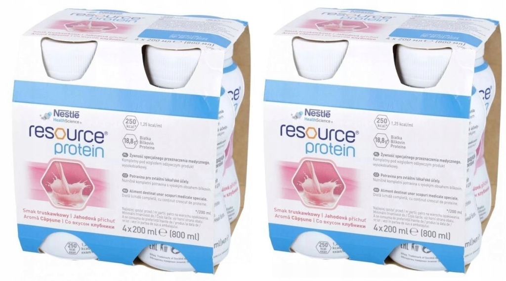 Resource Protein preparat odżywczy smak truskawkowy, 4 x 200 ml, E- Namex