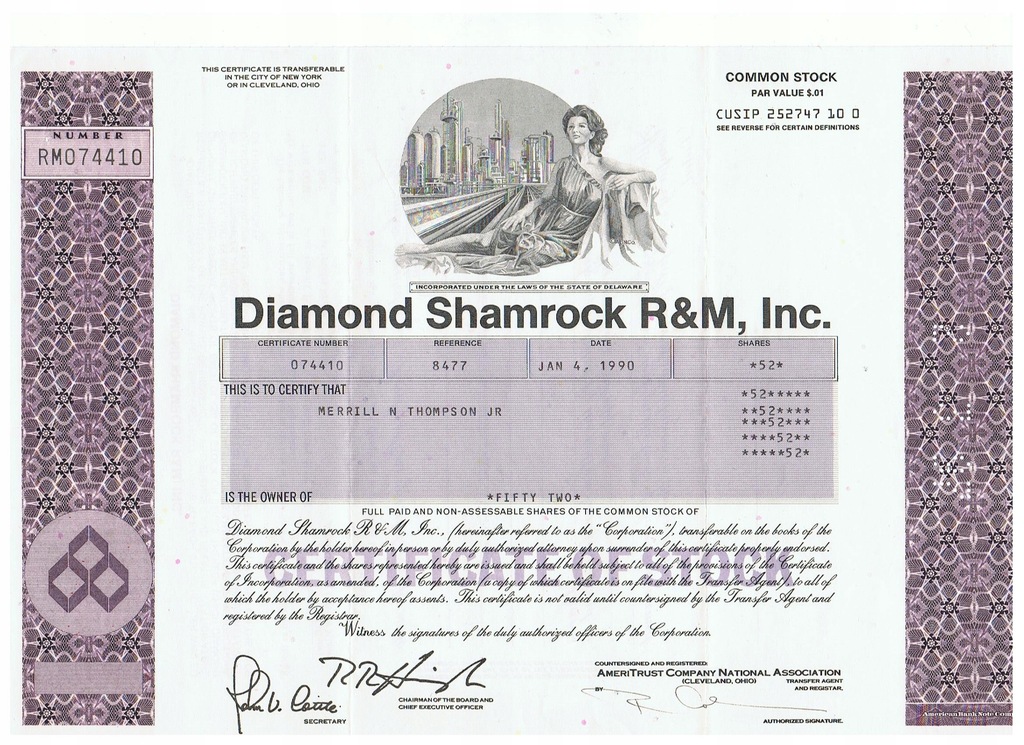Diamond Shamrock R&M, Inc. 1990