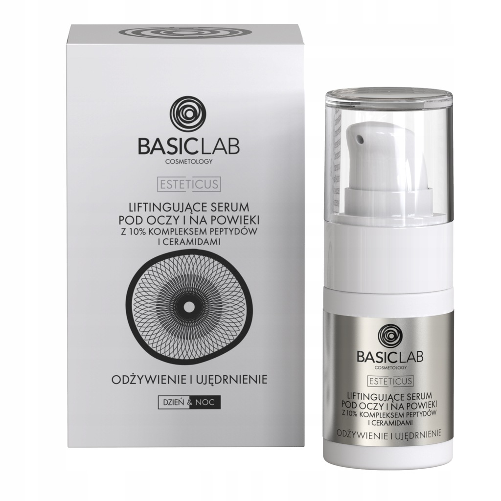 BASICLAB SERUM POD OCZY I NA POWIEKI Z 10% KOMPLEKSEM PEPTYDÓW I CERAMIDAMI