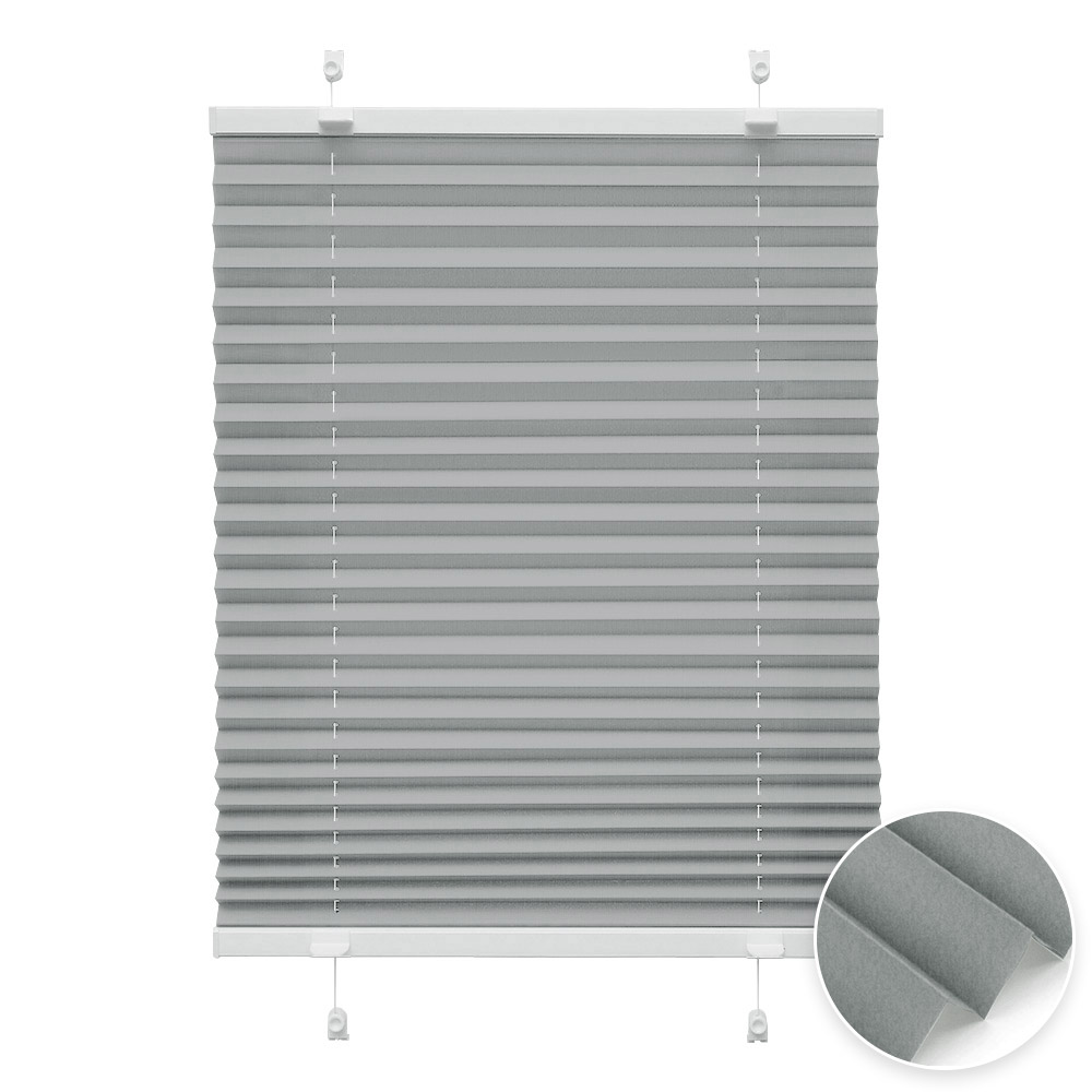 Roleta plisowana plisy żaluzja bezinwazyjna 40x100 cm SZARA