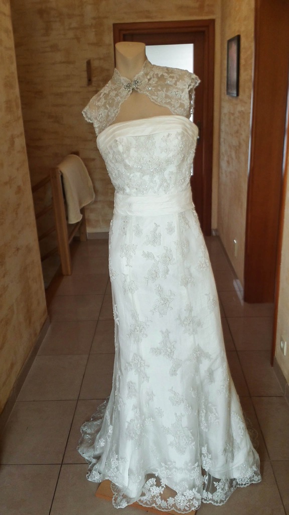 Suknia ślubna Sincerity Bridal rozmiar 34 ecru