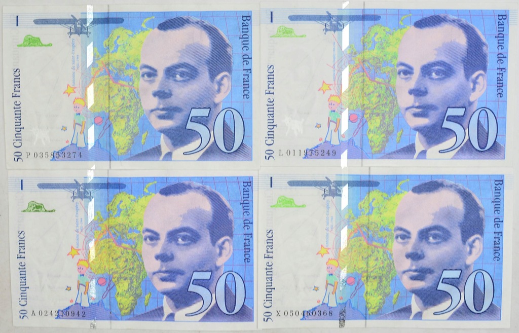 4.db.Zest.Francja, Banknoty 50 Franków szt.4